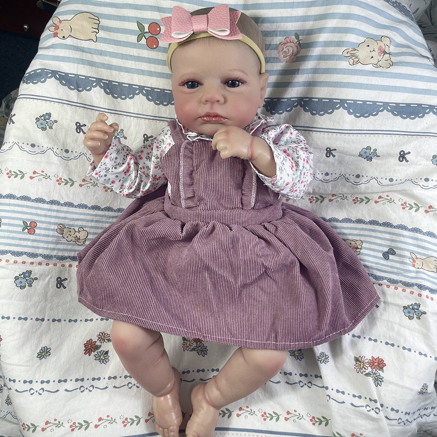 20 Zoll lebensechte Reborn-Puppe Zwillinge Schwestern-Loulou