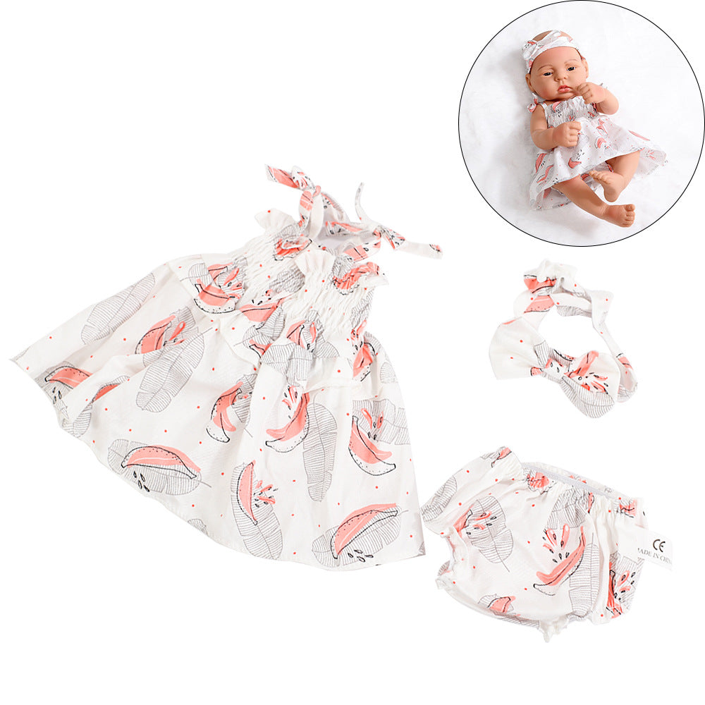16-17 Zoll Reborn-Kleid 3-teiliges Set