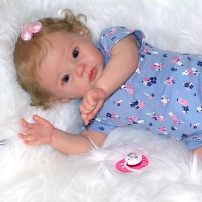 20 Zoll offene Augen blonde Haare realistische Reborn Puppen-Rabe
