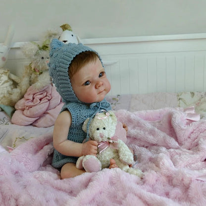 18 Zoll Reborn Puppe Mädchen mit offenen Augen und kurzen Haaren - Bettie