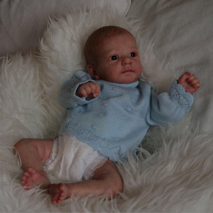 19 Zoll Felicia Reborn Babypuppen mit bemaltem Haar und blauen Augen