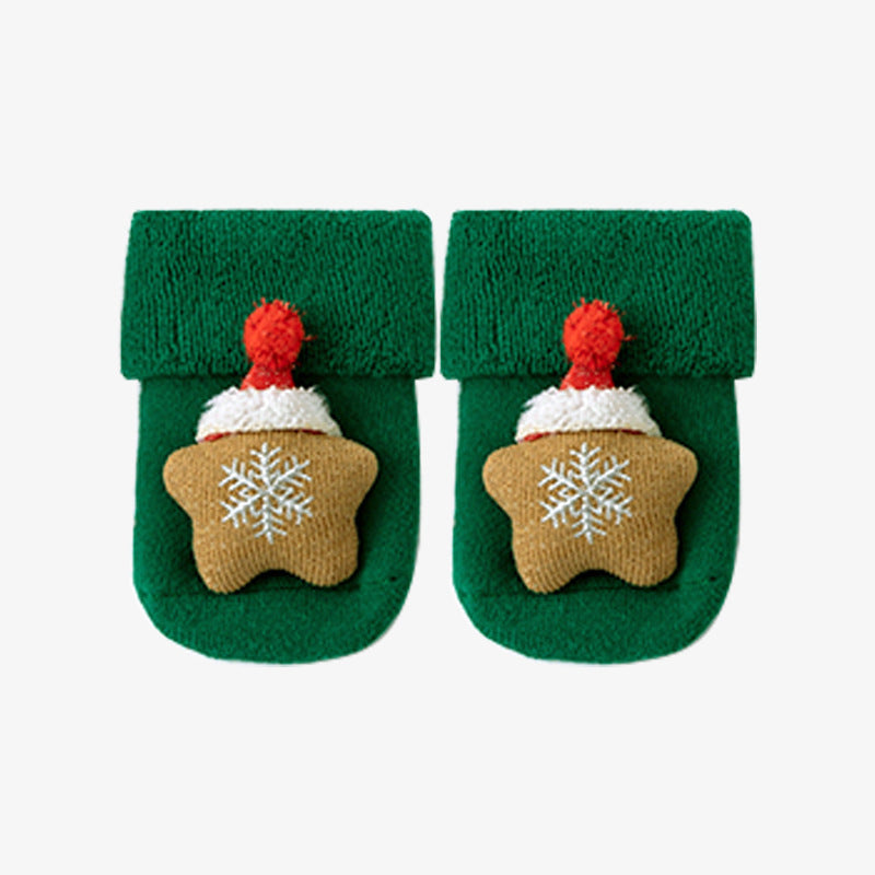 Herbst- und Winter-Baumwoll-Fleece-gefütterte lockere niedliche Puppen-Weihnachtsstrümpfe