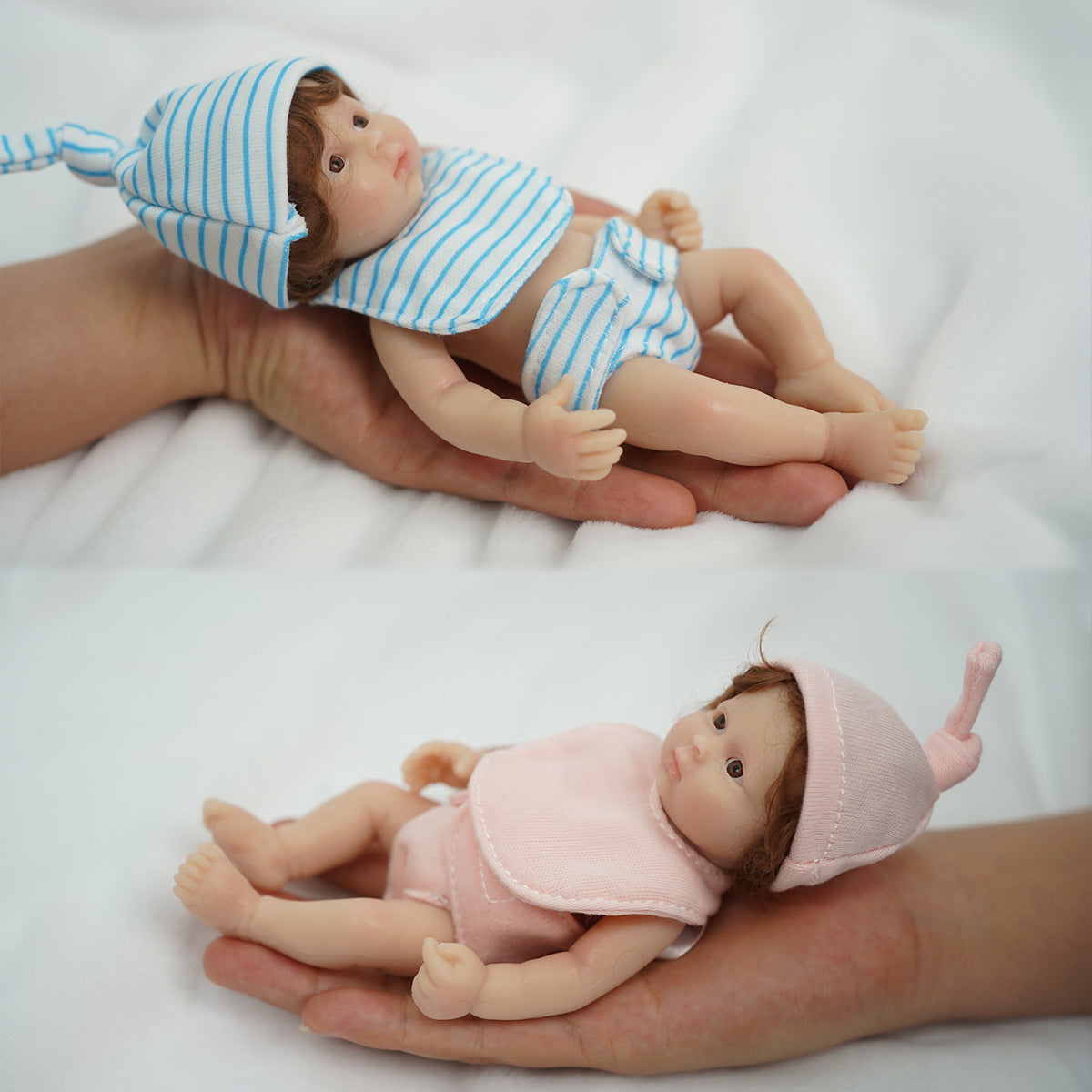 Zoll 15 cm Reborn Puppen offene Augen Zwillinge