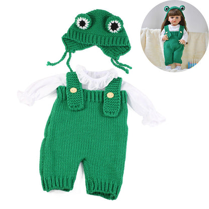 3-teilige gestrickte Reborn-Puppenkleidung für 22-24 Zoll Reborn-Puppen