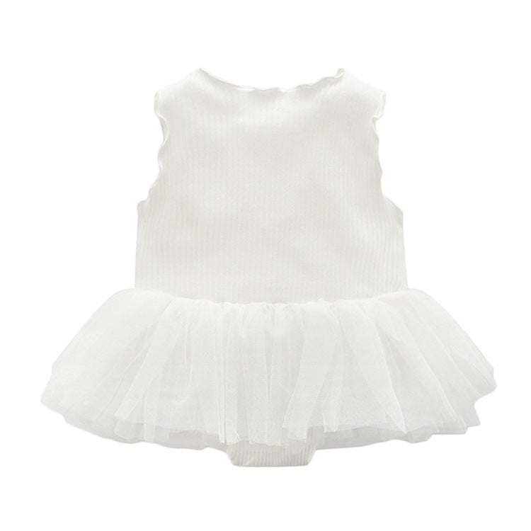 Süßes 2-teiliges Set aus Overall Kleid und Haarband für 22-24 Zoll Puppen