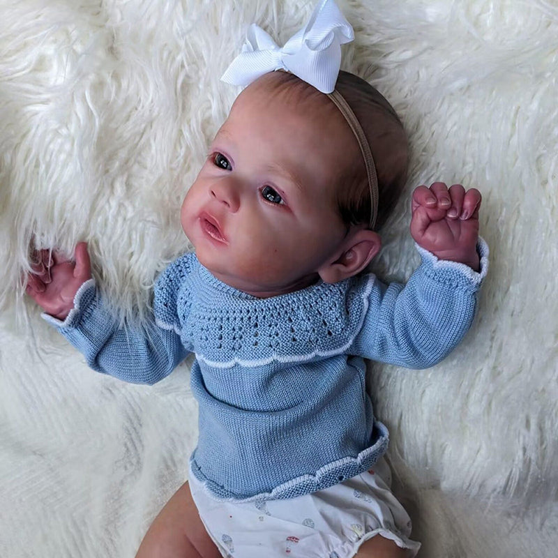 20 Zoll Maryann Reborn Puppen mit bemaltem Haar und blauen Augen