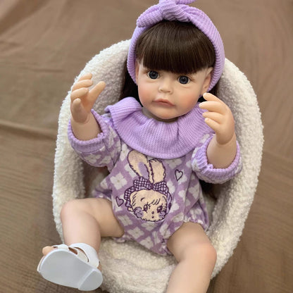 22 Zoll süßes Reborn-Puppenmädchen mit langen Haaren - Suesue