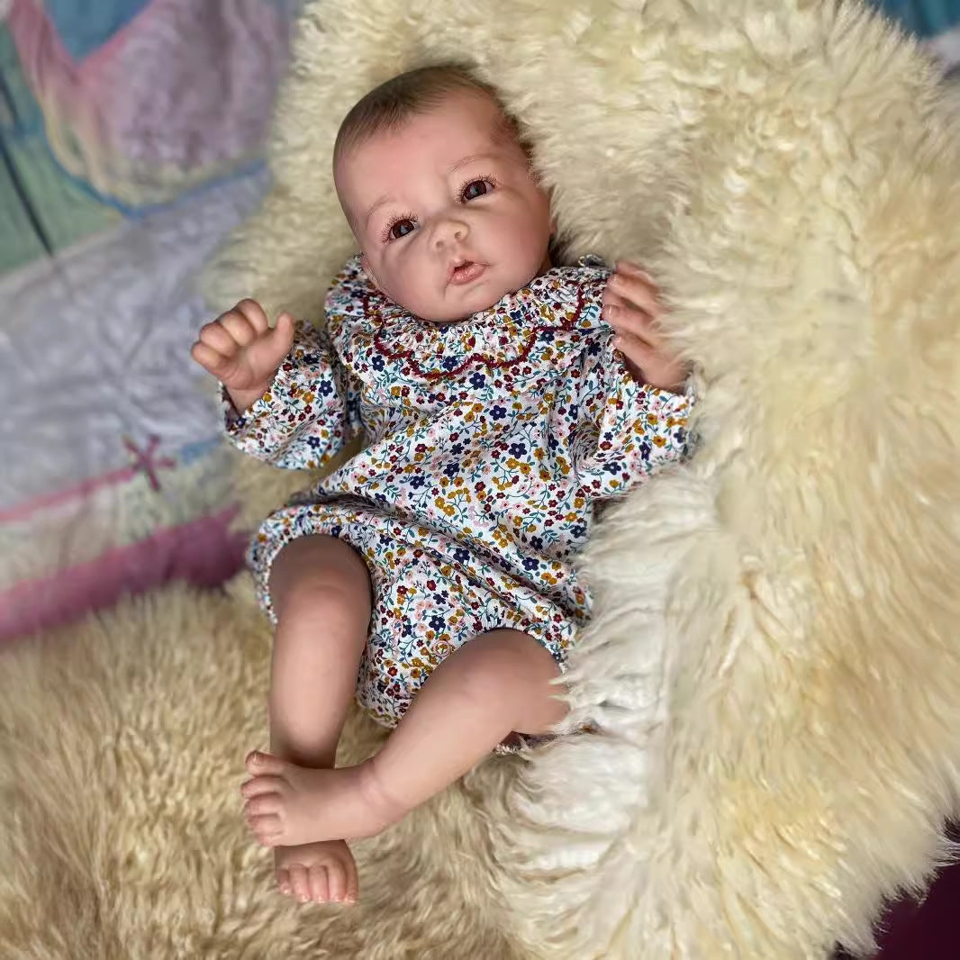 Rodney 20 Zoll Realistische Reborn Puppe mit offenen Augen und gezeichneten Haaren