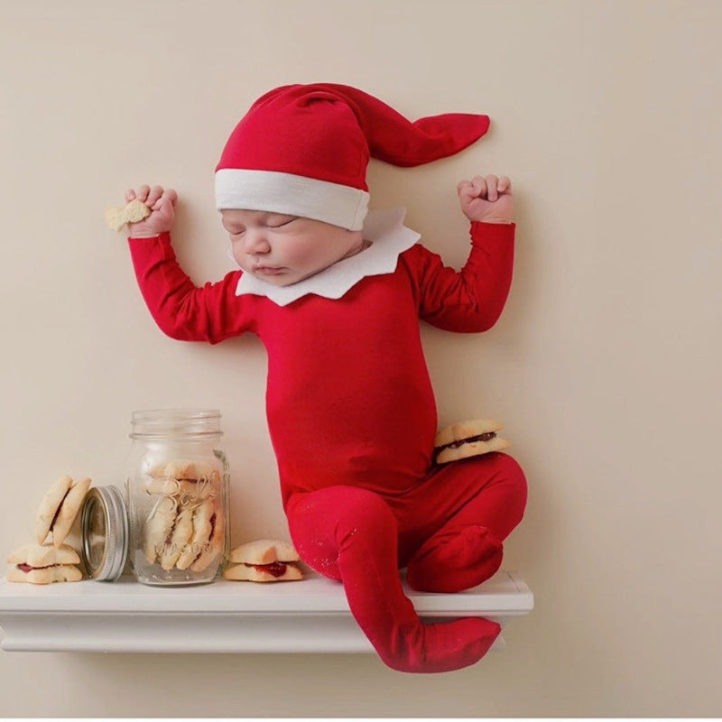 Langärmlige 3-teilige Weihnachtskleidung für 22-24 Zoll Reborn-Puppen