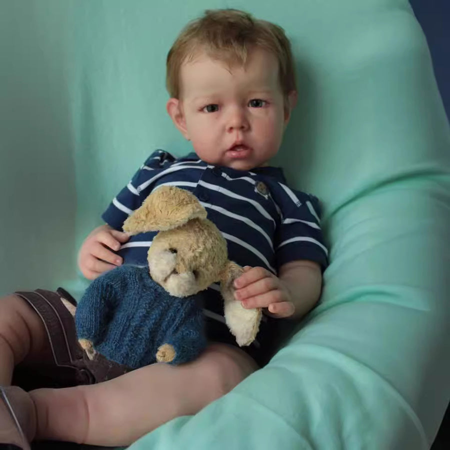 20 Zoll Cyril Reborn Puppenjungen mit kurzen Haaren und offenen Augen