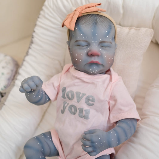 19 Zoll geschlossene Augen Reborn Avatar Baby Mädchen-Levi