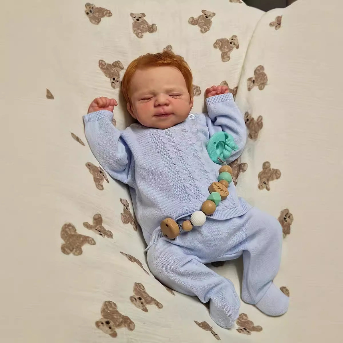 19 Zoll lebensechte Reborn-Puppe mit geschlossenen Augen und blondem Haar - Pascale