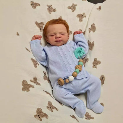 19 Zoll lebensechte Reborn-Puppe mit geschlossenen Augen und blondem Haar - Pascale
