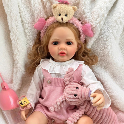 22 Zoll Mamie Reborn Puppen Mädchen mit blonden Haaren
