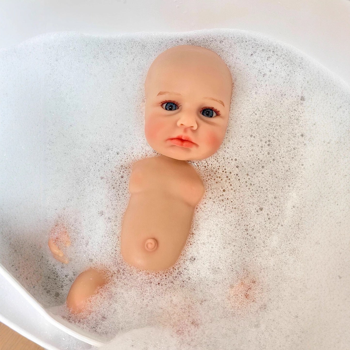 30 cm lebensechte Silikon Reborn Puppe mit offenen Augen-Mädchen Loulou