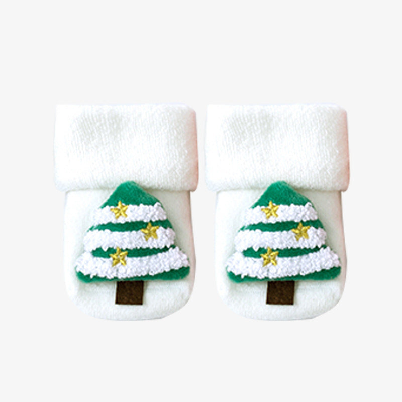 Herbst- und Winter-Baumwoll-Fleece-gefütterte lockere niedliche Puppen-Weihnachtsstrümpfe