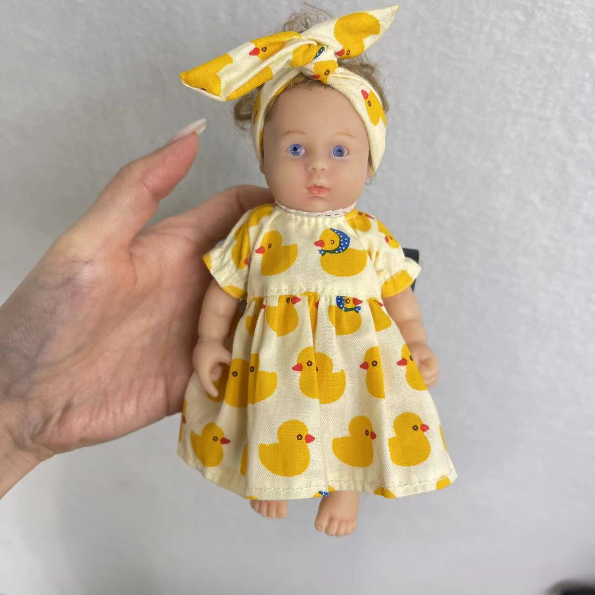 6 Zoll offene Augen kurzes Haar Mini Vollsilikon Reborn Puppe