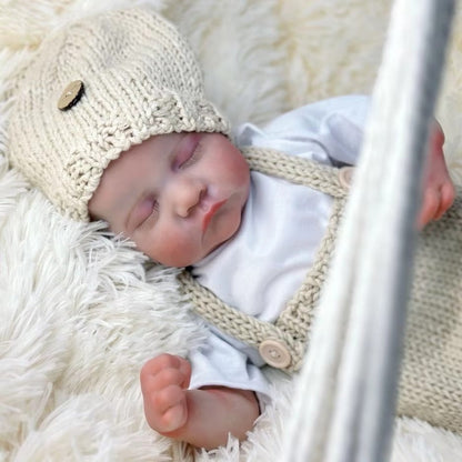 18 Zoll lebensechte Reborn-Puppe mit geschlossenen Augen – Junge Levi