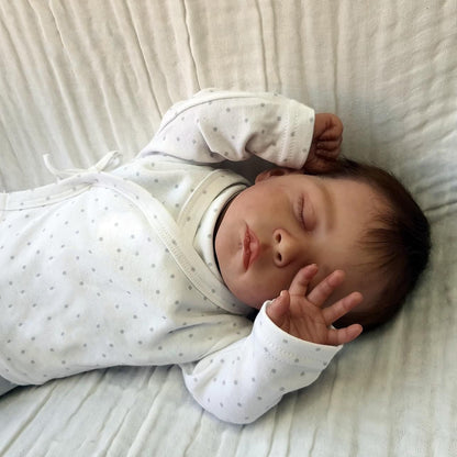 18 Zoll lebensechte Eartha Geschlossene Augen Reborn puppen-Jude