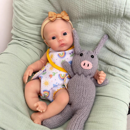 30 cm weiches Silikon Reborn Baby Mädchen mit offenen Augen - Meadow