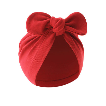 Einfarbige Baby-Bandana-Pullovermütze mit Knoten