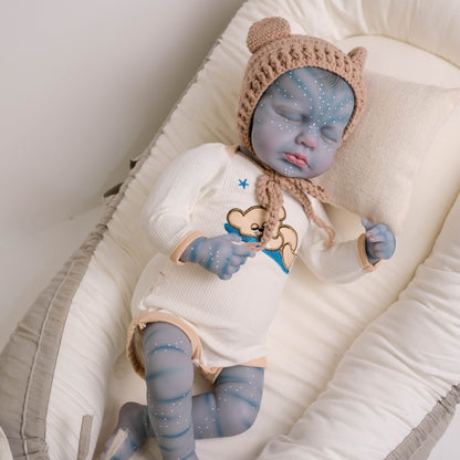 19 Zoll Reborn Puppe mit geschlossenen Augen Avatar-Loulou