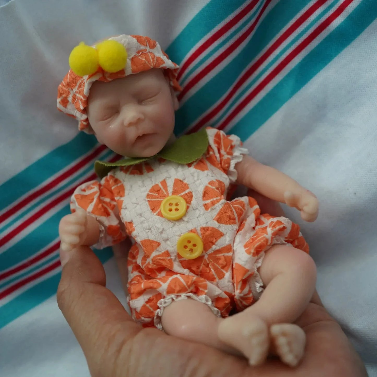 6 Zoll geschlossene Augen Mini Reborn Puppe Junge/Mädchen-Darren