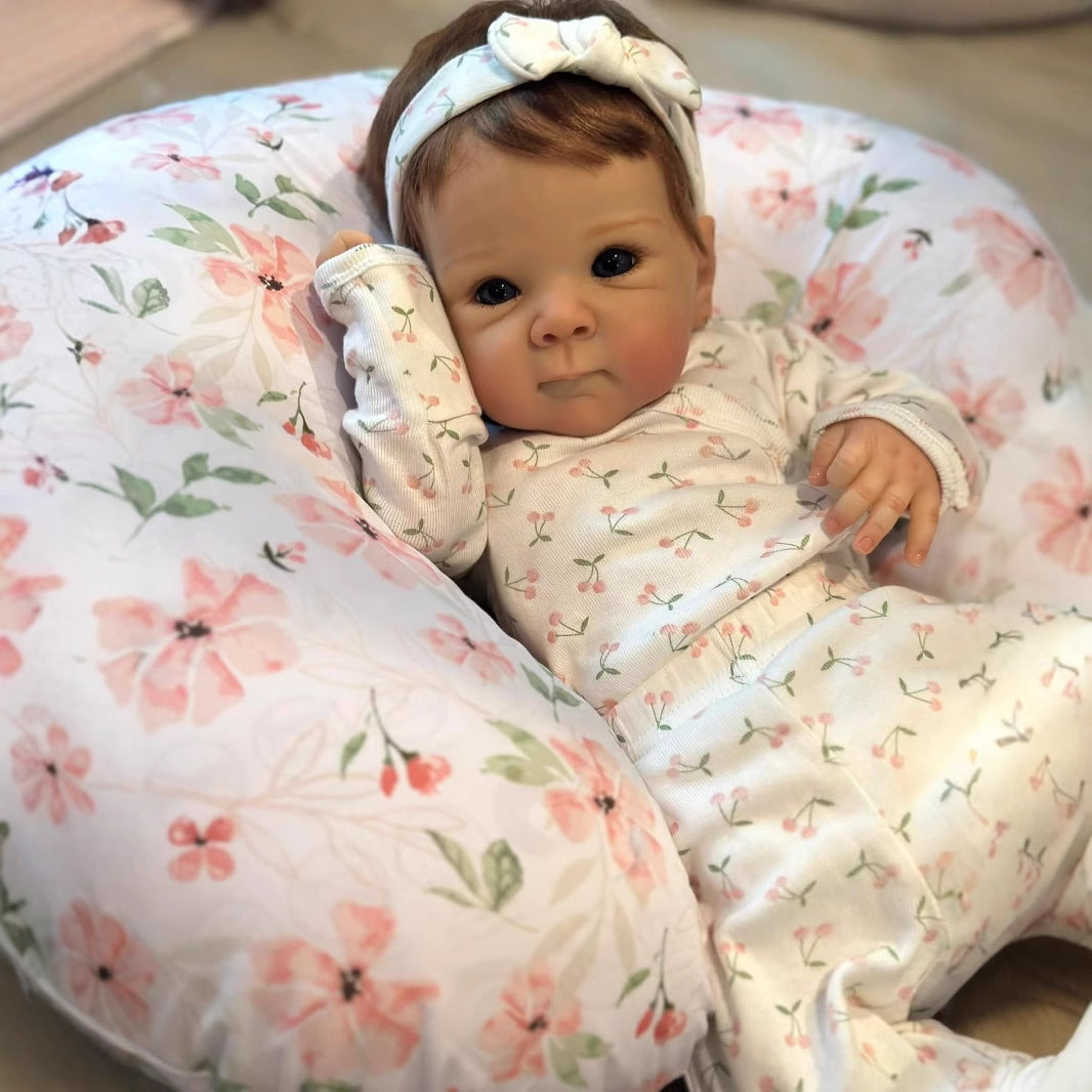 18-Zoll Reborn Puppe Bettie mit blauen Augen kurzem Haar und weichem Körper