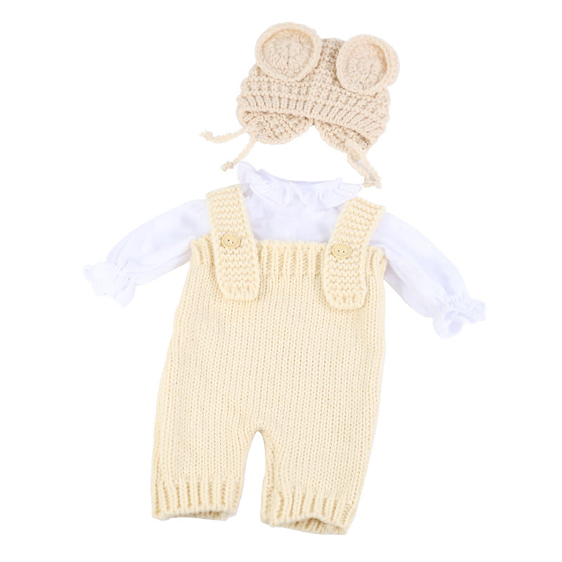 3-teilige gestrickte Reborn-Puppenkleidung für 22-24 Zoll Reborn-Puppen