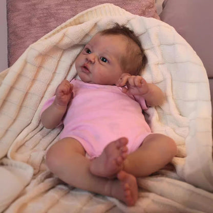 19 Zoll Verna Reborn Babypuppen mit offenen Augen und kurzen Haaren-Evi