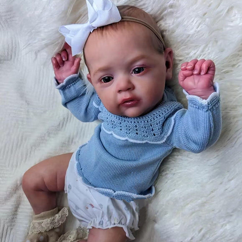 20 Zoll Maryann Reborn Puppen mit bemaltem Haar und blauen Augen