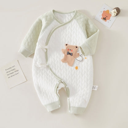 Warmer Langarm-Strampler Kleiner Bär für 20-27 Zoll Reborn-Puppen