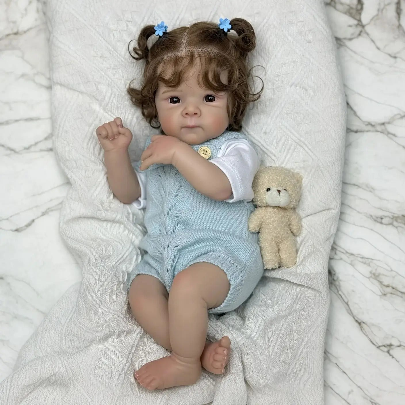 48cm offene Augen weicher Körper kuscheliges Reborn Babypuppe-Bettie