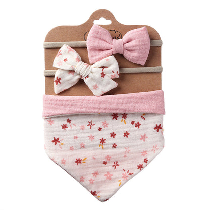 Bedrucktes wendbares Bandana-Lätzchen & Stirnband-Set 3-teilig