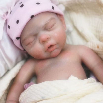 33 cm Silikon-Reborn-Zwillingsschwestern in rosa Kleidung