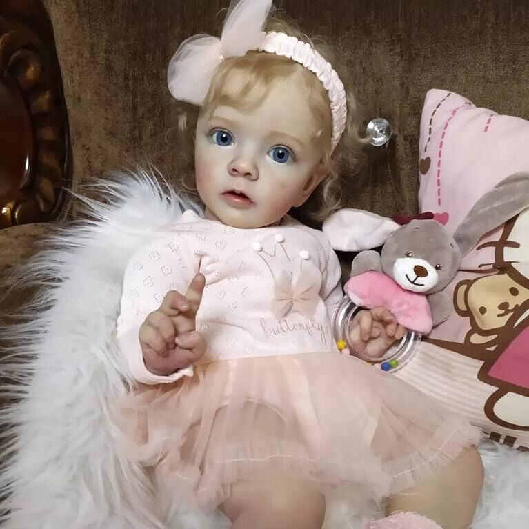 Vera 24 Zoll/60cm realistische Reborn Puppen mit blondem Haar-Missy