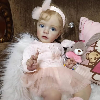 Vera 24 Zoll/60cm realistische Reborn Puppen mit blondem Haar-Missy