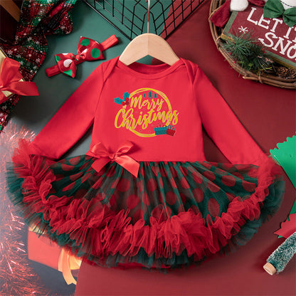 Weihnachtskleid und Stirnband für 24 Zoll Reborn Puppen