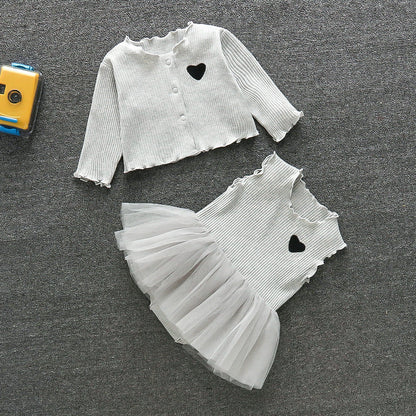 Süßes Jumpsuit-Kleid 2-teiliges Set für 22-24 Zoll Puppen