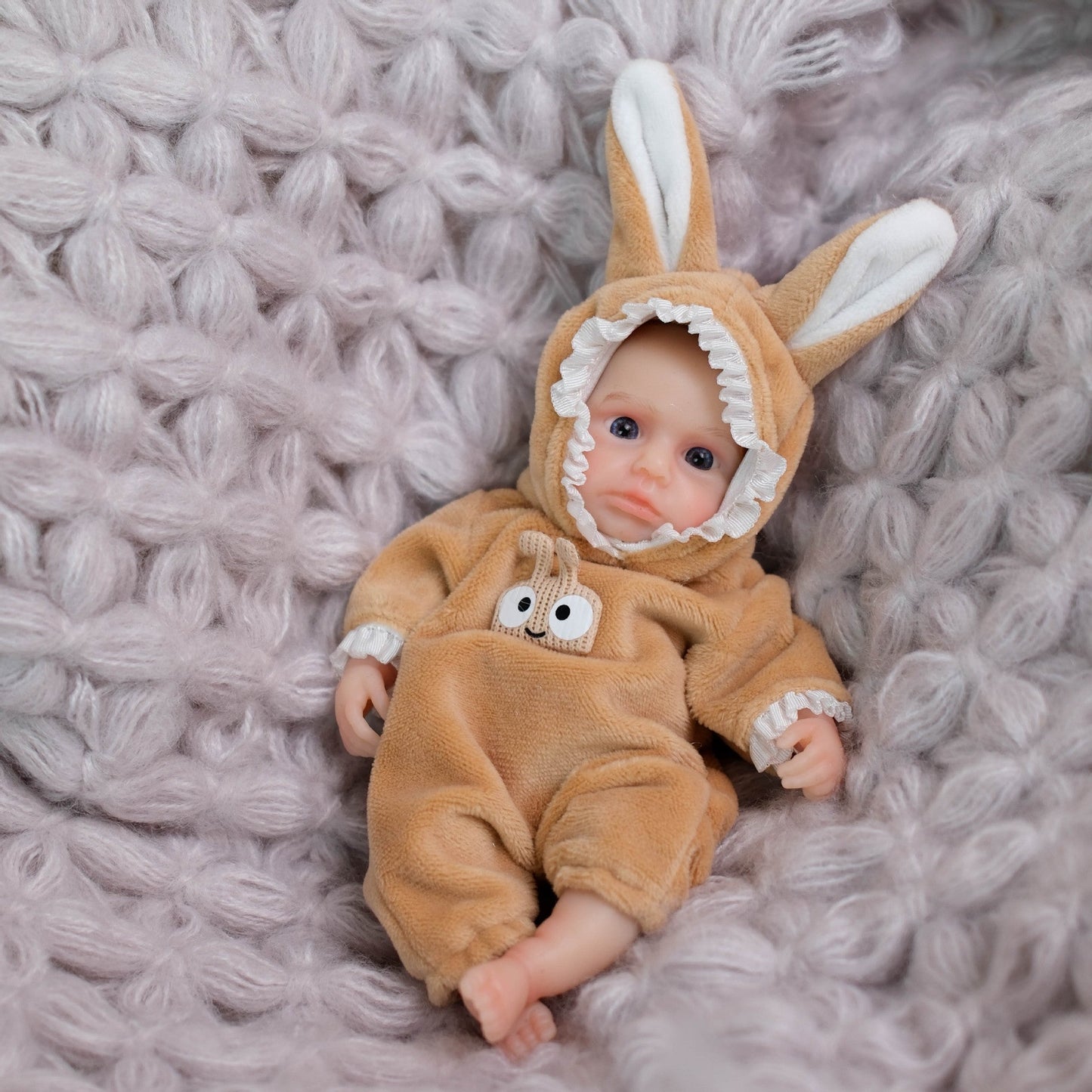 6 Zoll Mini-Silikon-Reborn-Puppe Mädchen Loulou mit offenen Augen