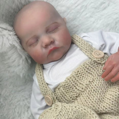 18 Zoll lebensechte Reborn-Puppe mit geschlossenen Augen – Junge Levi