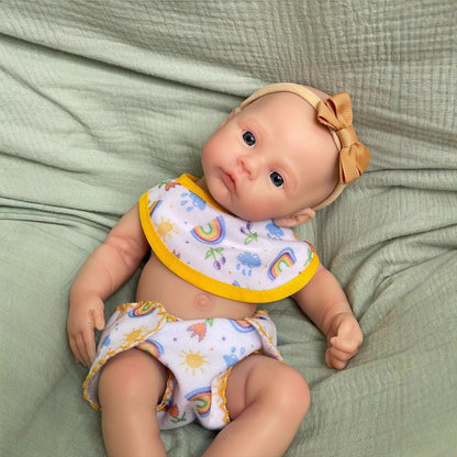 30 cm weiches Silikon Reborn Baby Mädchen mit offenen Augen - Meadow