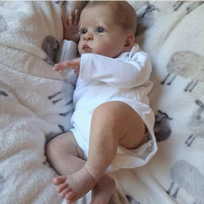 19 Zoll lebensechte blaue Augen Reborn Puppe-Oskar