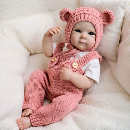 19 Zoll Dora Blaue Augen Reborn Babypuppen Mädchen-Bettie