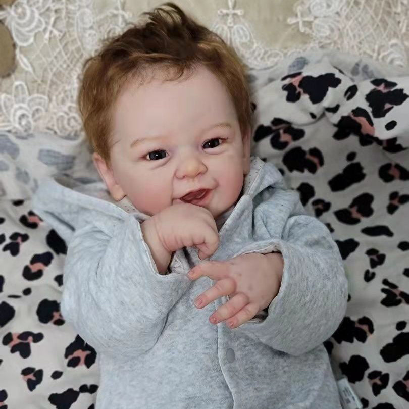 21 Zoll lebensechte Reborn Puppen mit offenen Augen und kurzen Haaren-Phoenix