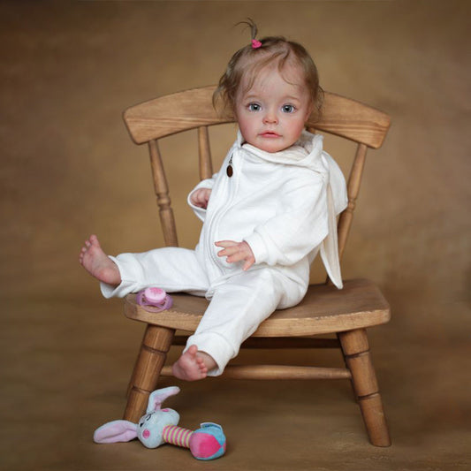Augus 24 Zoll Rebornpuppe mit offenen Augen und kurzen Haaren - Suesue