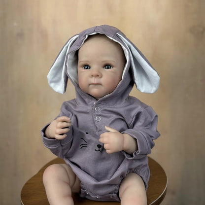 45cm lebensechter Vinylkörper blaue Augen Bettie Reborn-Baby-Mädchen