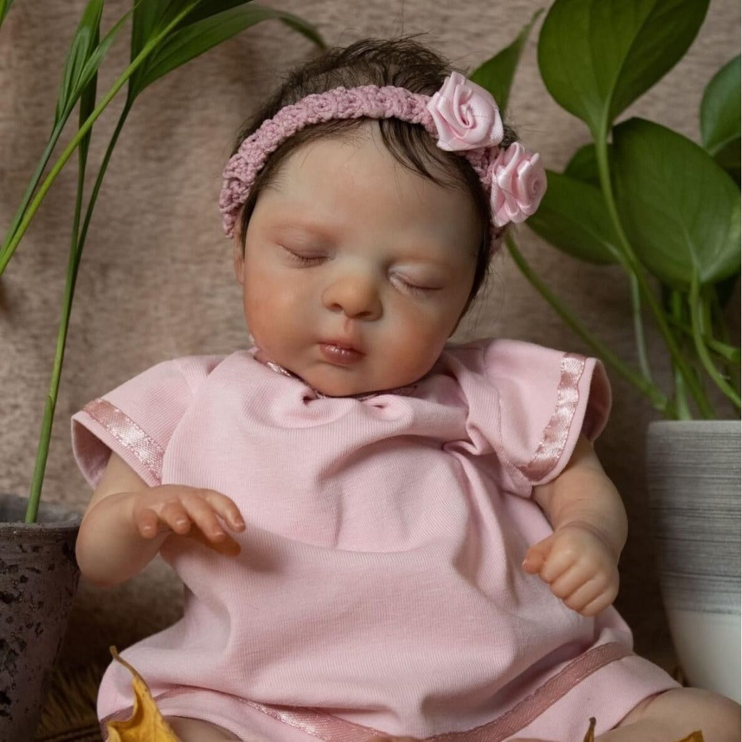 Leila 25 cm Reborn Babypuppen mit kurzen Haaren - Luna