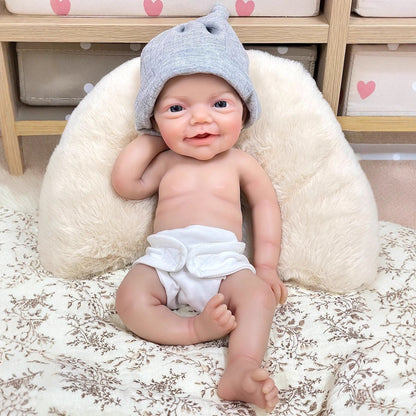 30cm lebensechte Silikon-Reborn-Puppe mit lächelndem Lächeln - Charlie