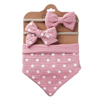Bedrucktes wendbares Bandana-Lätzchen & Stirnband-Set 3-teilig